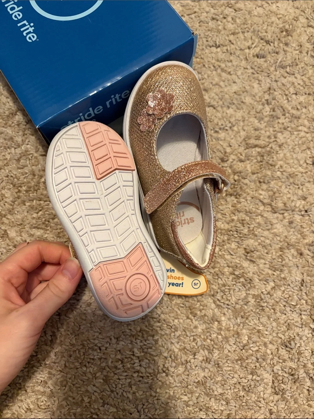 Stride Rite Holly Rose Gold Toddler Mary Jane Shoes